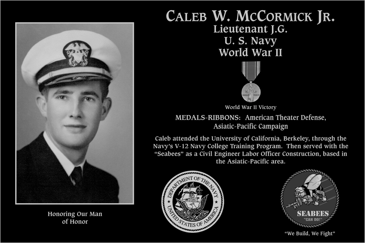 Caleb W. McCormick jr